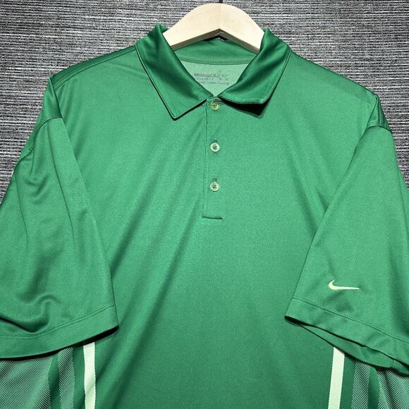 Nike Golf Polo Shirt Men's L Green Short Sleeve Fitdry 319712-302 - Picture 1 of 15